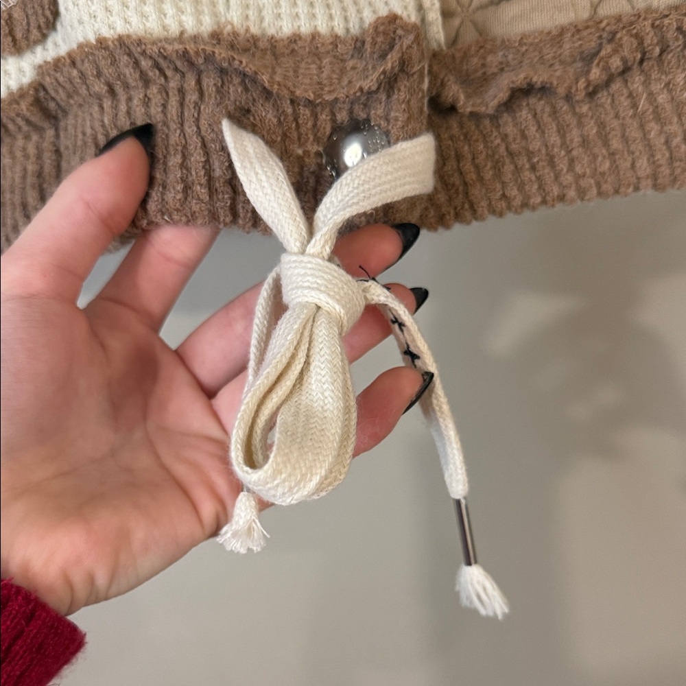 POL clothing oversized quilted patchwork button u… - image 6